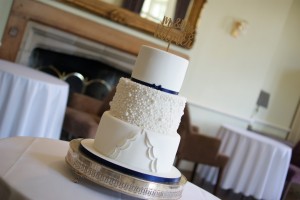 dress inspired pleat wedding cake